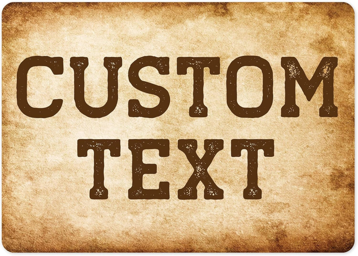Custom Sign, Custom Street Sign, 11 Font Colors, 13 Font Styles, 4 Hole Options, 22 Sizes, 10x14