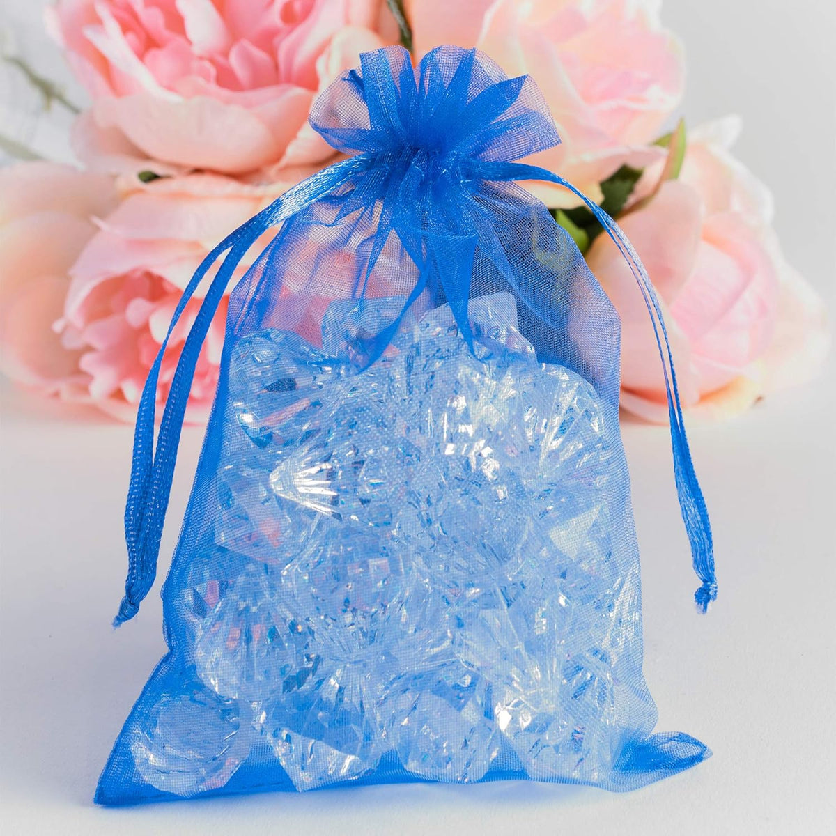Super Z Outlet 100 Pack 4x6 Inch Mini Sheer Drawstring Organza Transparent Bags Jewelry Sack