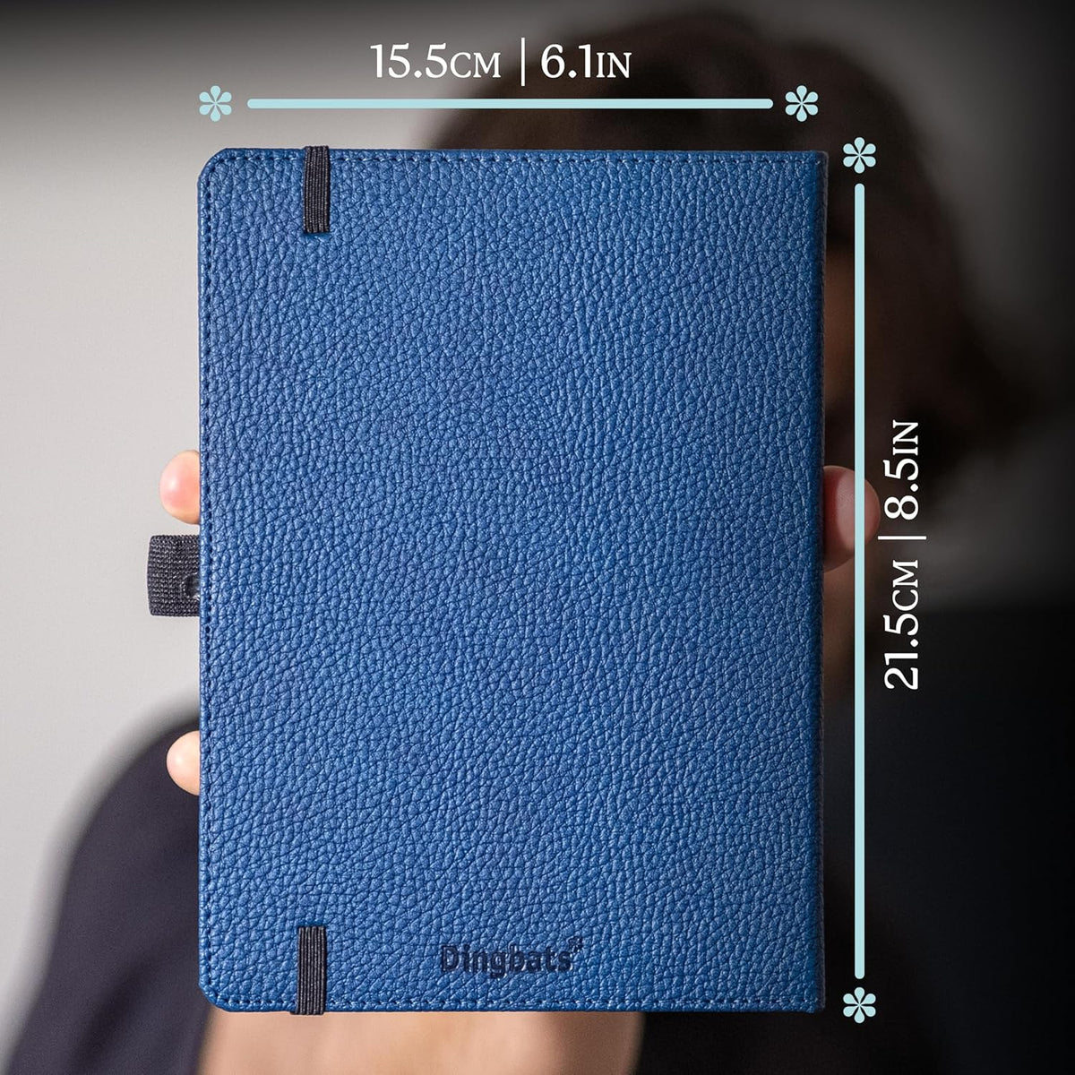 Dingbats* Wildlife Plain Writing Journal Notebook A5 - Vegan Leather Hardcover - Ideal for Work
