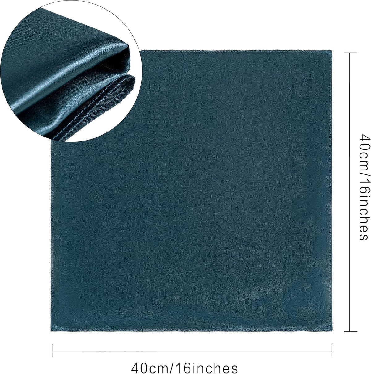 36 Pack Square Satin Dinner Napkins, 16x16 Inches Silky Soft Smooth Table Cloth Napkins for