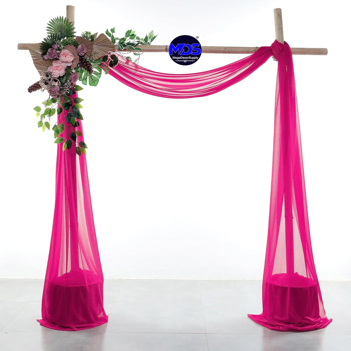 MDS Halloween Chiffon Draping Fabric - 2 Panel, 30" Wide x 100ft Long - Sheer Spooky Arbor & Canopy