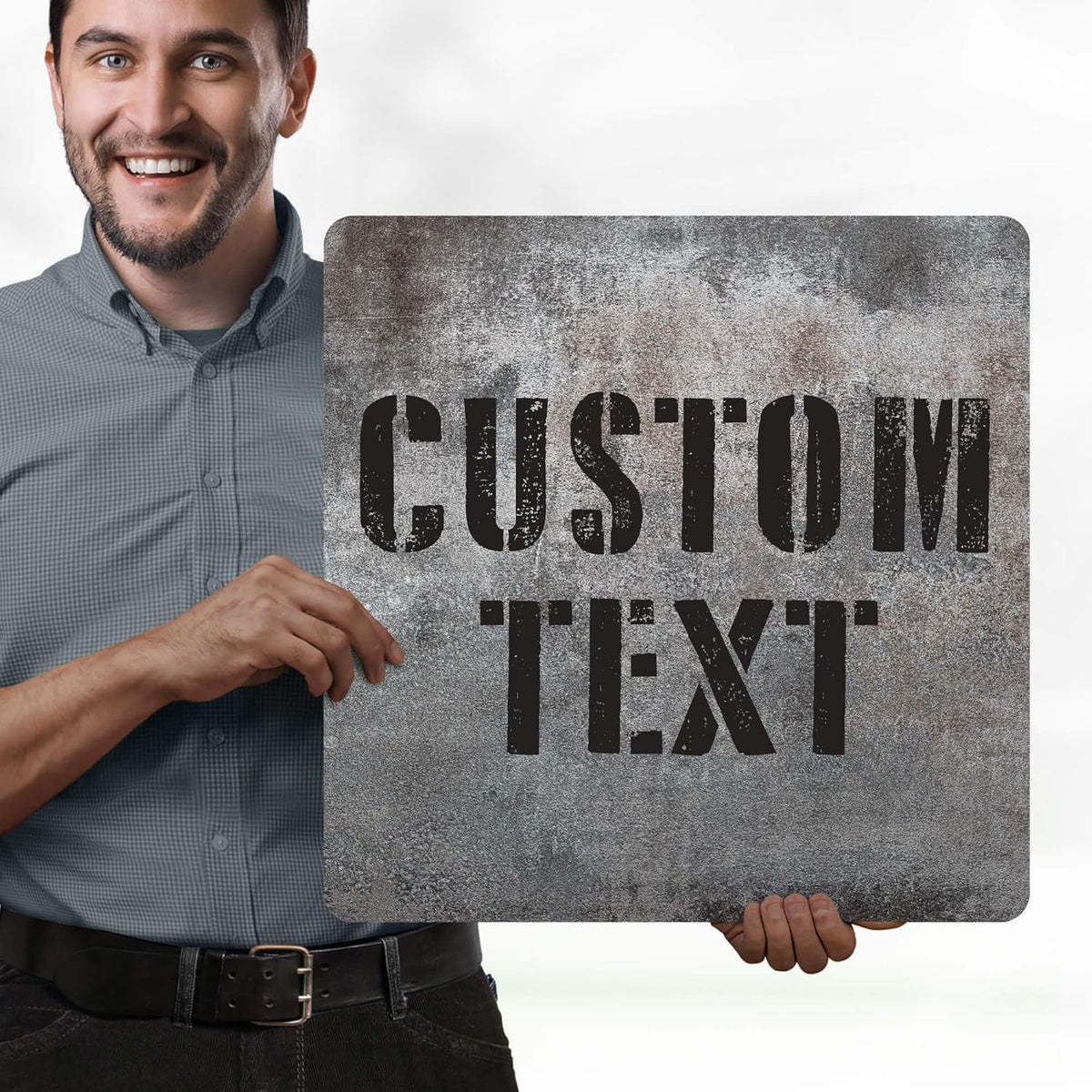 Custom Sign, Custom Street Sign, 11 Font Colors, 13 Font Styles, 4 Hole Options, 22 Sizes, 18x18