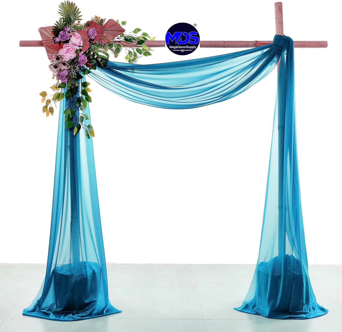 MDS Halloween Chiffon Draping Fabric - 2 Panel, 30" Wide x 20ft Long - Sheer Spooky Arbor & Canopy
