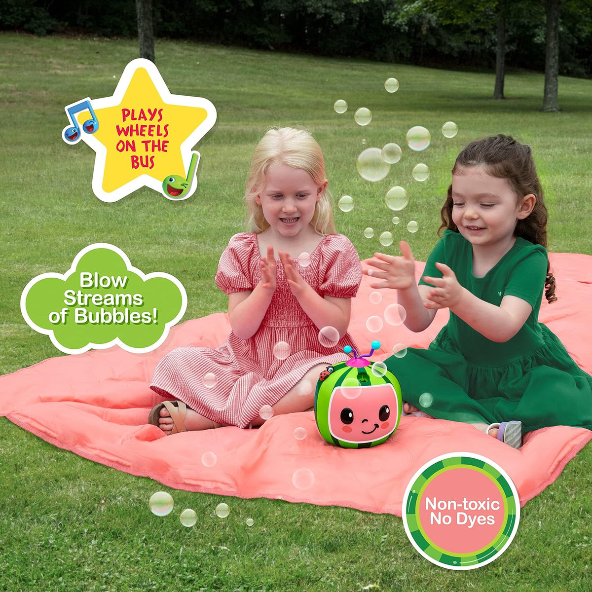 CoComelon NO Spill Musical Bubble Machine | Bubble Toy for Baby, Toddlers and Kids | Amazon Toys