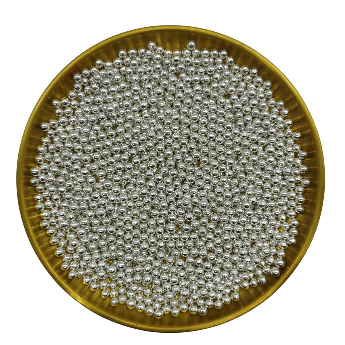 Edible Silver Pearl Sugar Sprinkles Candy 4mm Mini Pearls Cake Decorations Cupcake Toppers Cookie