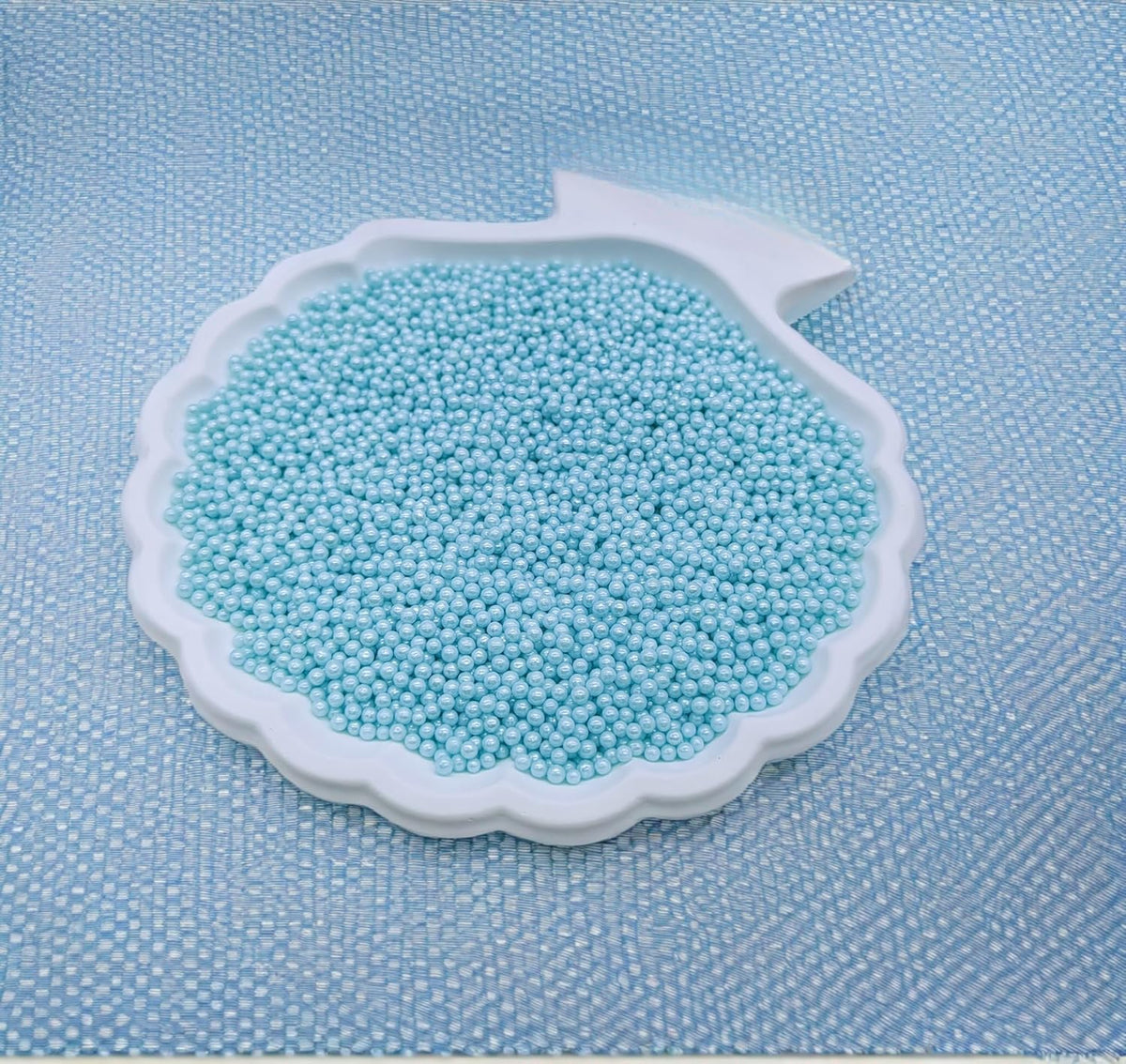 Edible Light Blue Pearl Sugar Sprinkles Candy 2mm Mini Pearls Cake Decorations Cupcake Toppers
