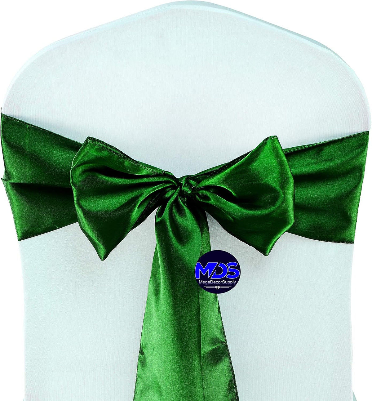 MDS Pack of 300 PCS Satin Chair Sashes Charmeuse Sateen Dining Chair Bows Ribbon Ties Back Sash for