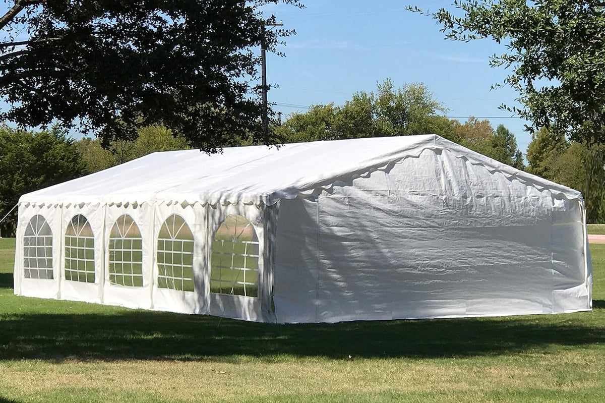 DELTA 32'x20' Budget PE Party Tent + (3) Long Storage Bags,Tents for Parties, Large Canopy Carpas