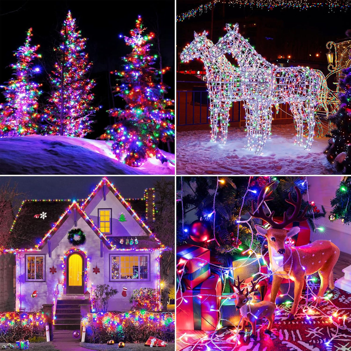 328 FT 1000 LED Christmas Lights Outdoor, 8 Lighting Modes String Lights with Remote, Christmas