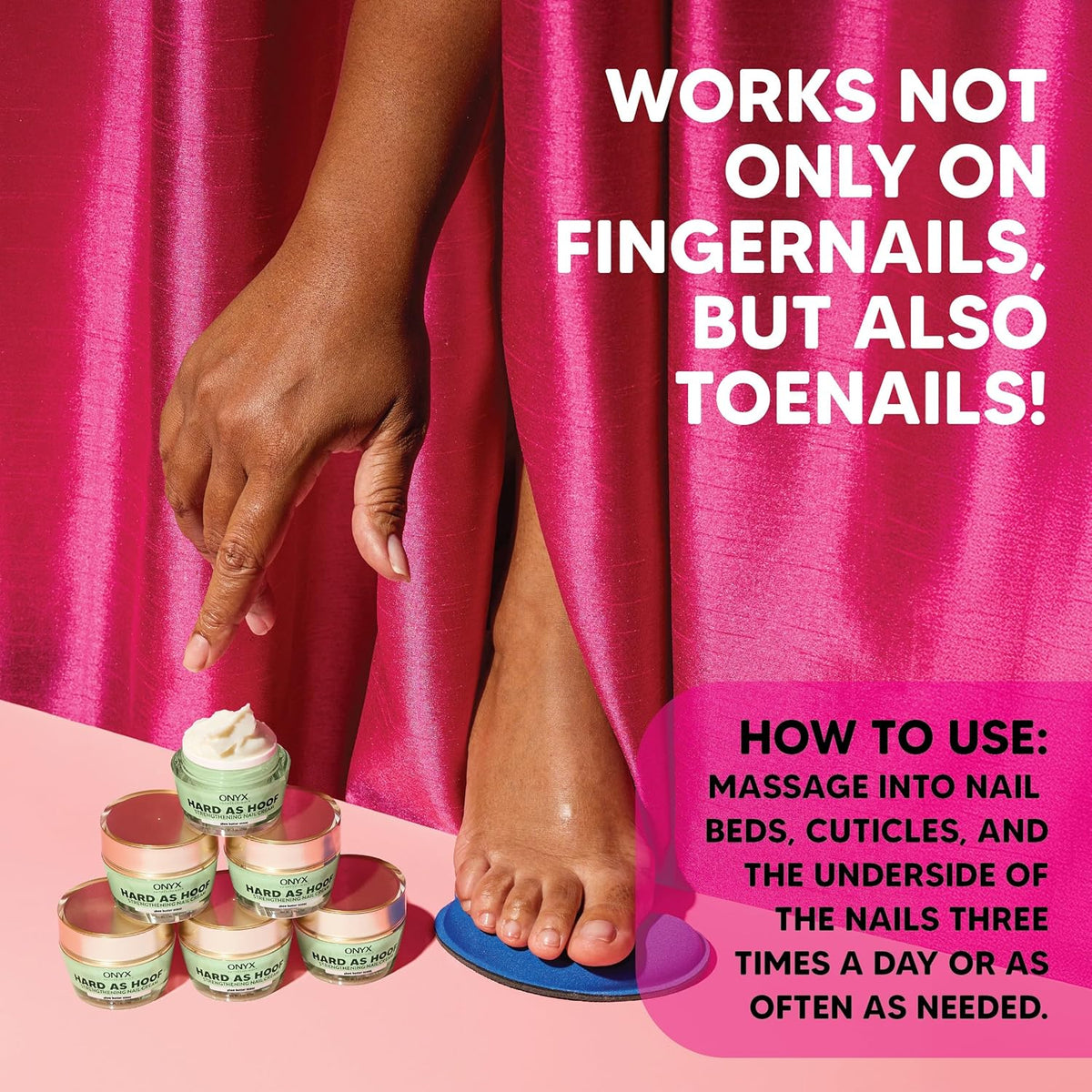 Onyx Professional Hard as Hoof Nail Strengthening Cream, Shea Butter Scent - Nail Growth &