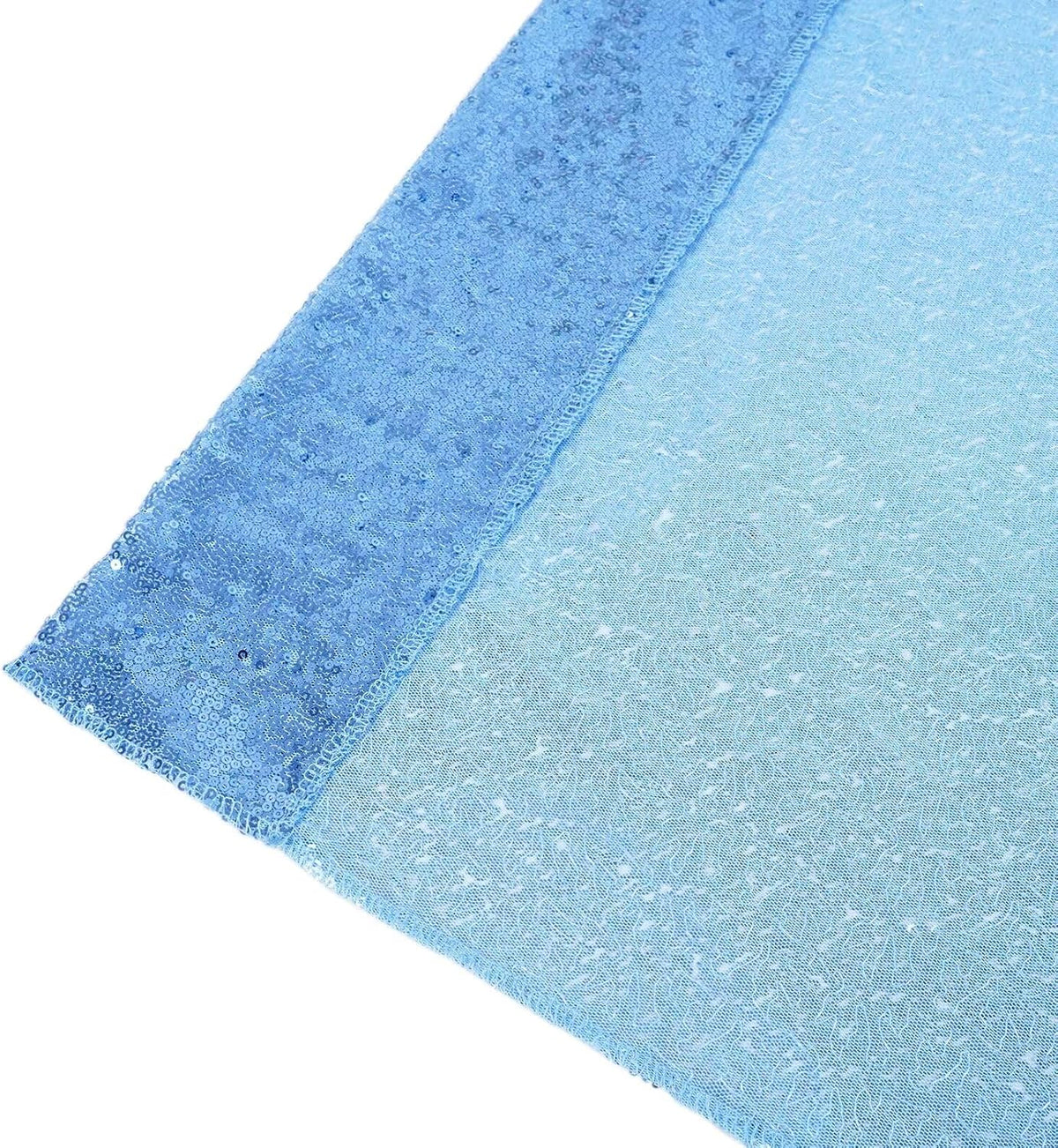 Eternal Beauty Sequin Backdrop Curtains, 2x8 Ft-2 Panels Baby Blue Back Drop for Shimmer