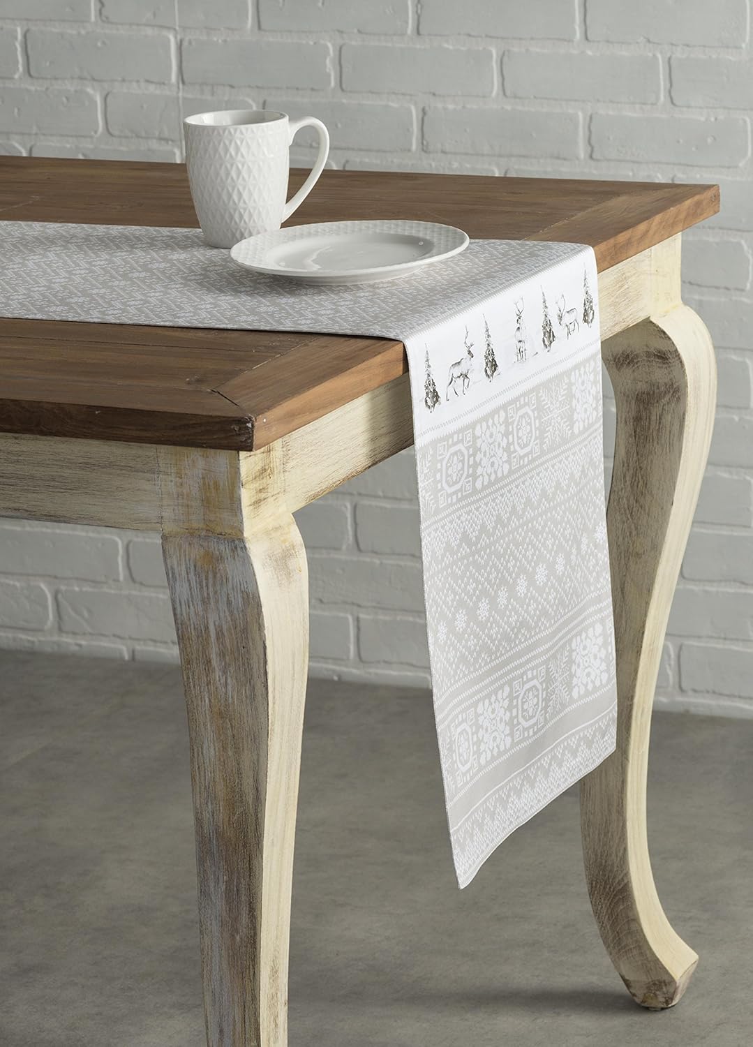 Maison d' Hermine Table Runner 100% Cotton Single Layer Table Runners 90 inches Long Decorative for