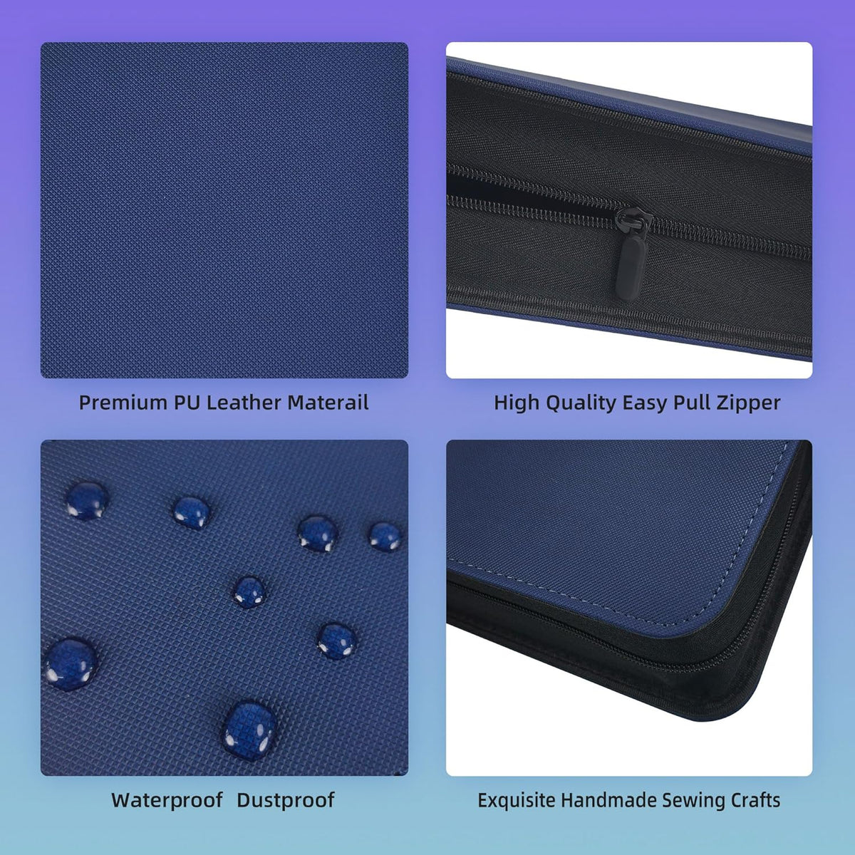 4 Pockets Premium Card Binder 160 Cards Trading Card Binders No Ring Card Storage Display Album(4