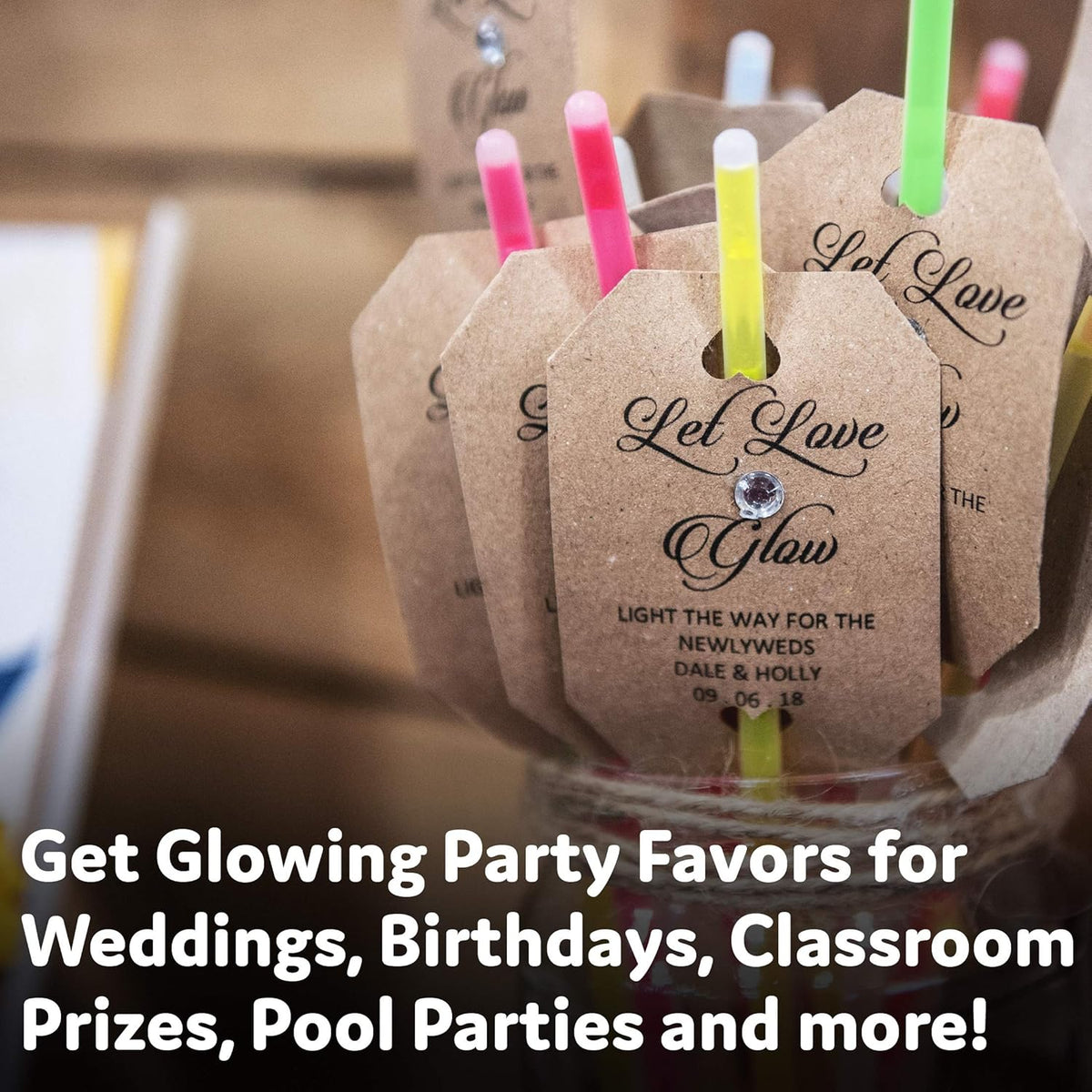 PartySticks Glow Sticks 800 pack - 8 Inch Glow in The Dark Light Up Sticks Party Favors, Glow Party