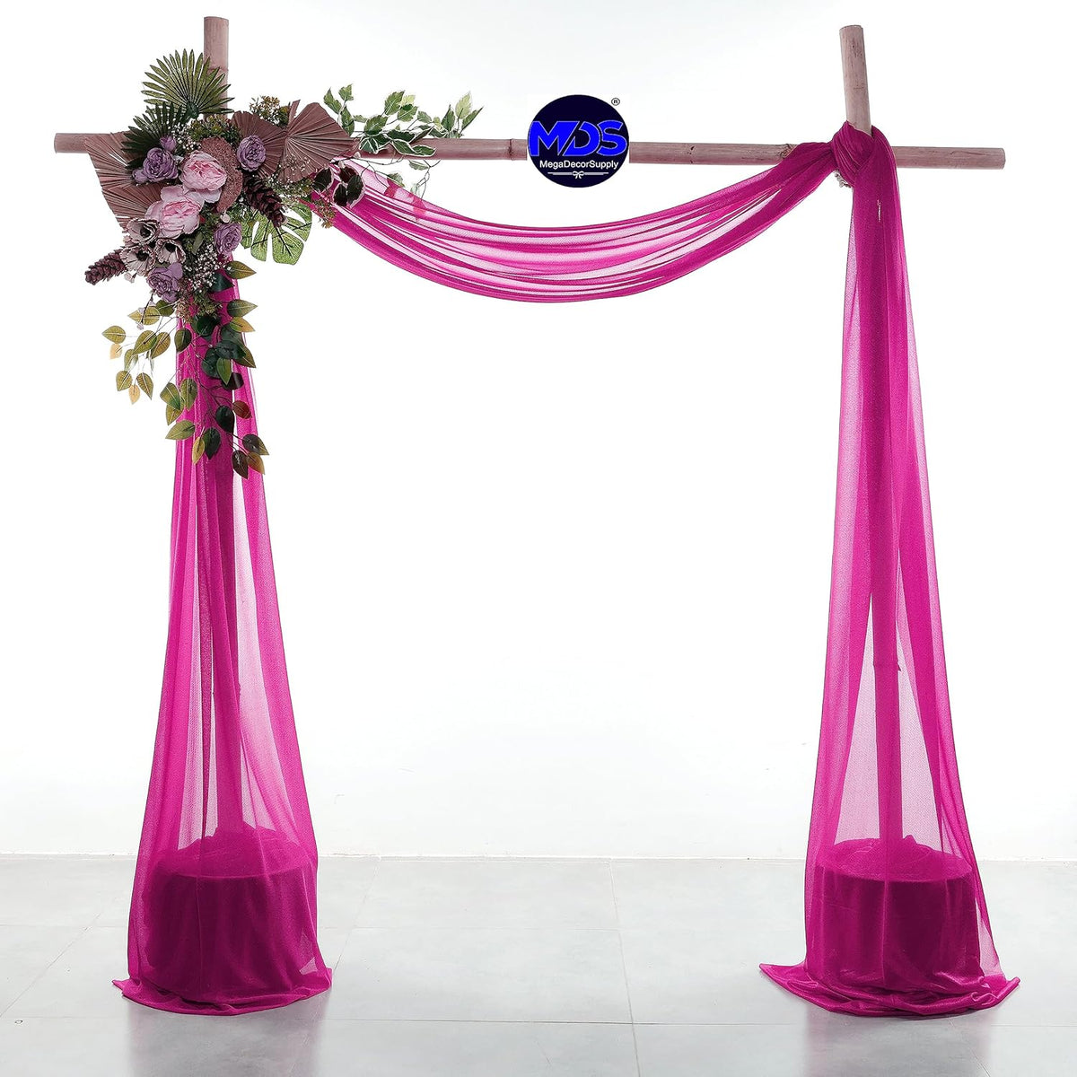 MDS Halloween Chiffon Draping Fabric - 2 Panel, 30" Wide x 50ft Long - Sheer Spooky Arbor & Canopy