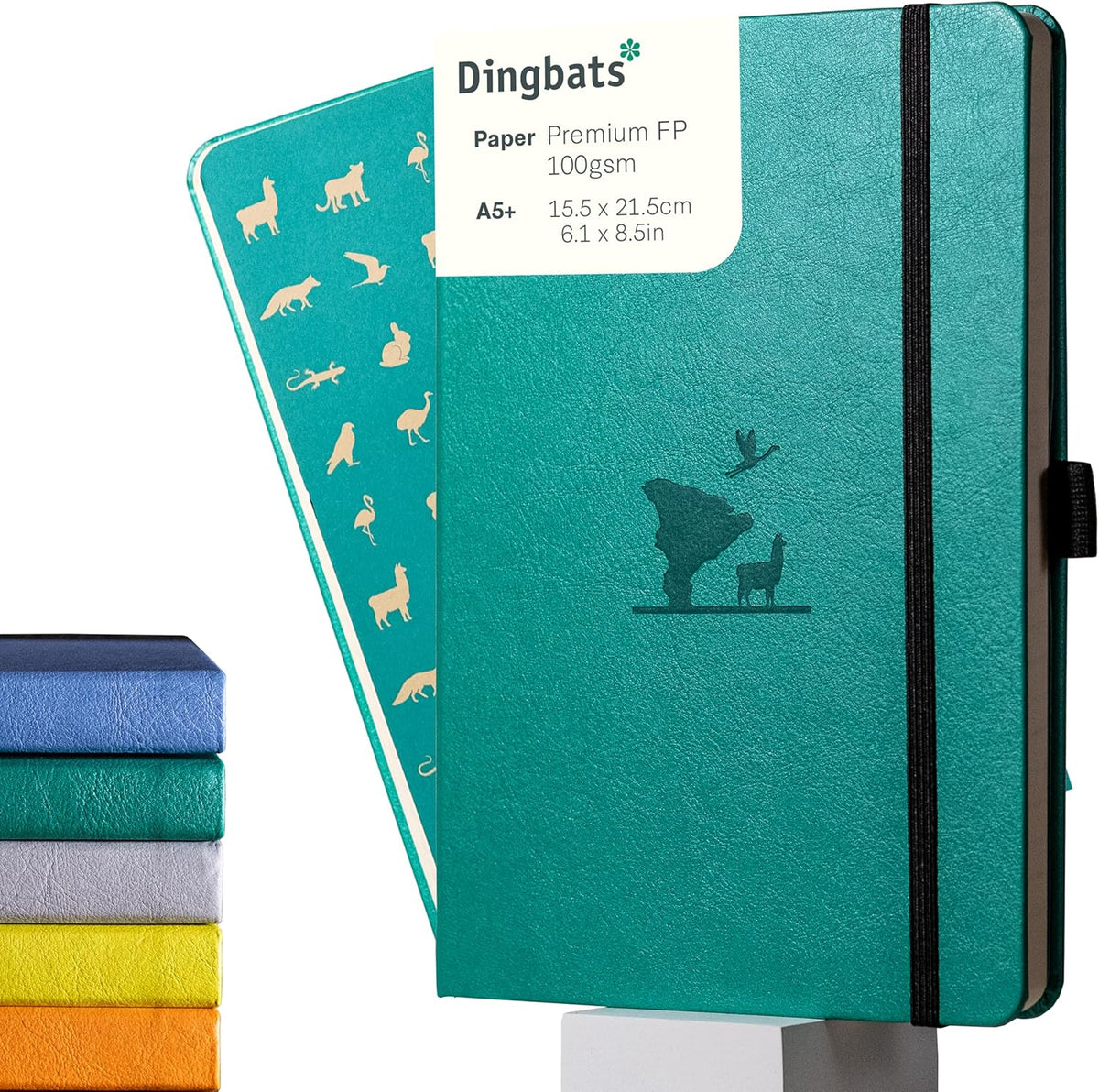 Dingbats* Earth Dotted Writing Journal Notebook A5 - Vegan Leather Hardcover - Ideal for Work