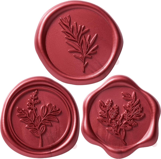 Wax Seal Stickers (60 Pcs, 3 Designs in 1 Pack) Premium Envelope Seal Stickers for Wedding