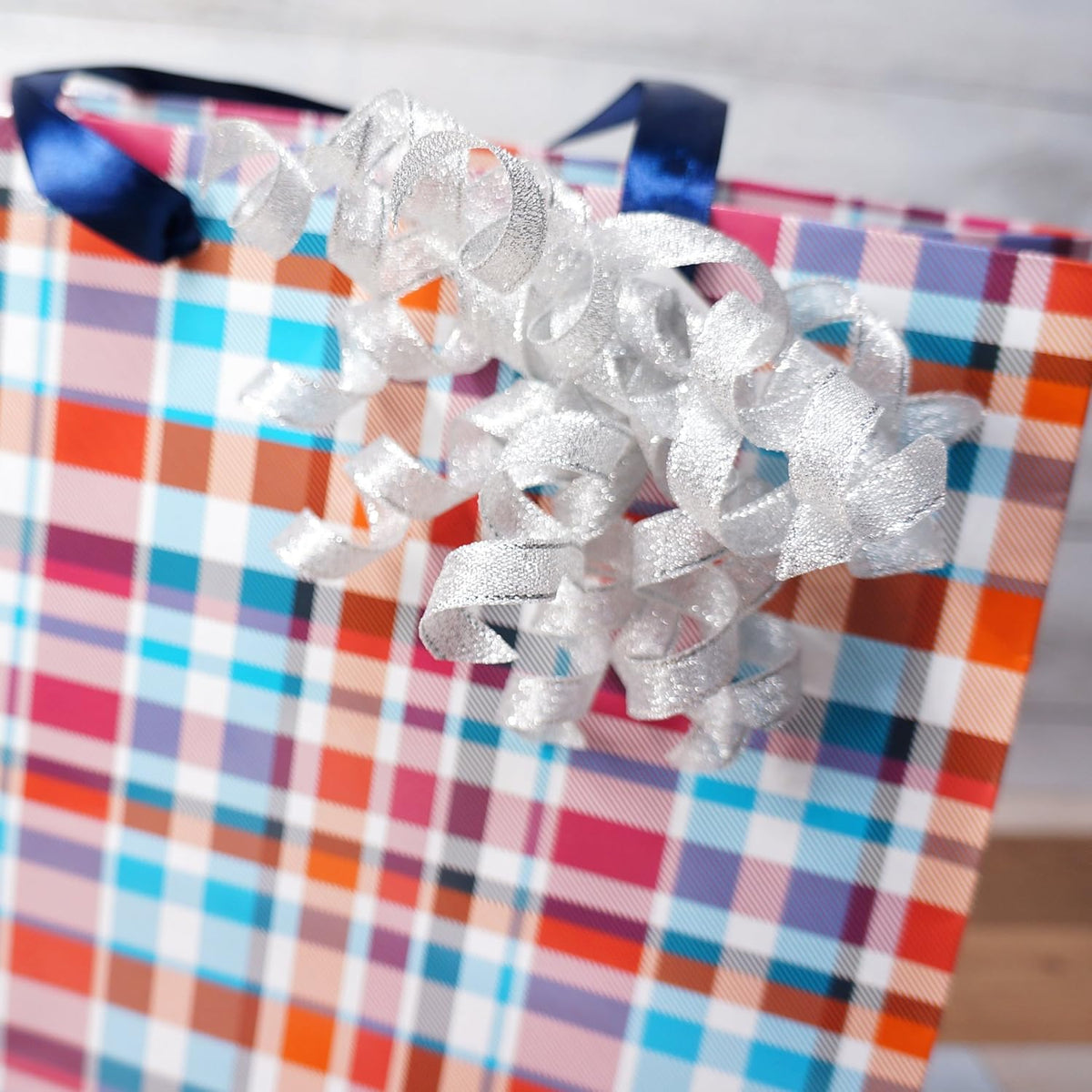 CT CRAFT LLC Silver Metallic Burst Curly Ribbon Bow 4" Wide x 6 Counts Gift Wrapping Pre-Tied