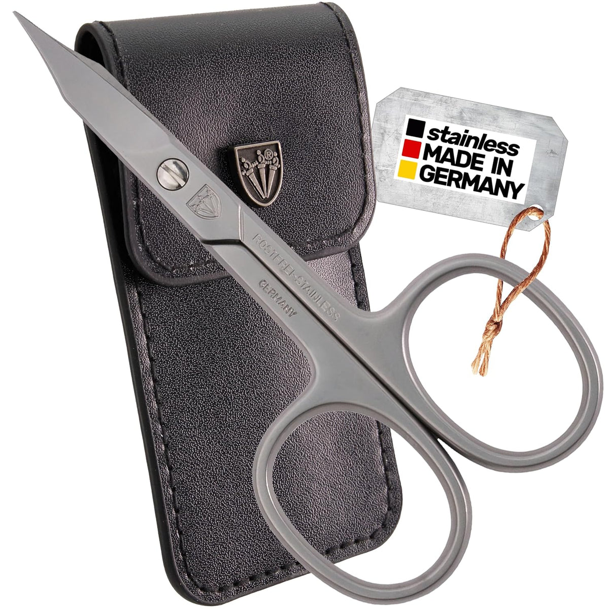 3 Swords Germany - brand quality STAINLESS STEEL INOX CURVED COMBINED CUTICLE & NAIL SCISSORS (1