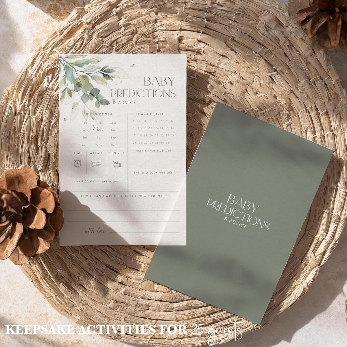 Advice For New Parents Baby Shower, Baby Predictions & Advice Cards For Baby Shower Games