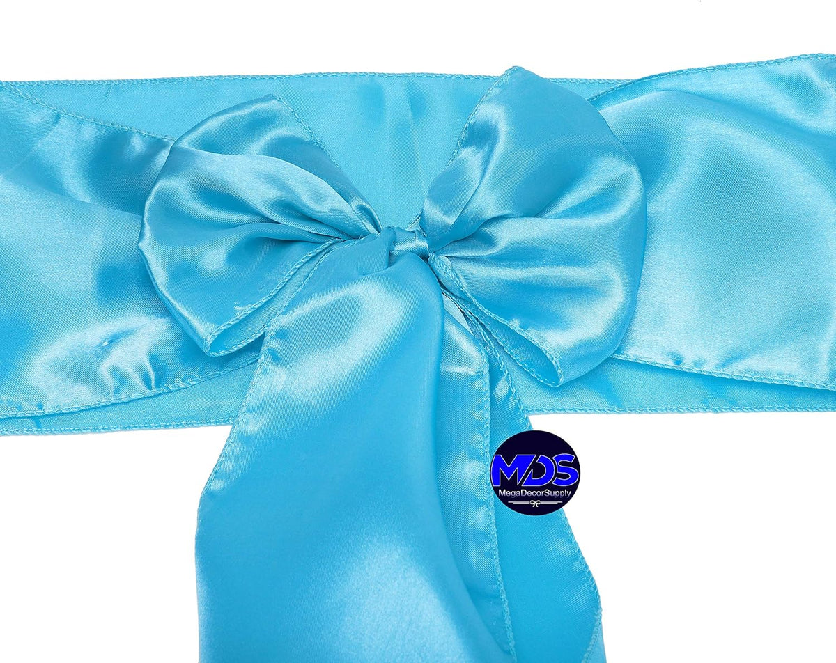 MDS Pack of 300 PCS Satin Chair Sashes Charmeuse Sateen Dining Chair Bows Ribbon Ties Back Sash for