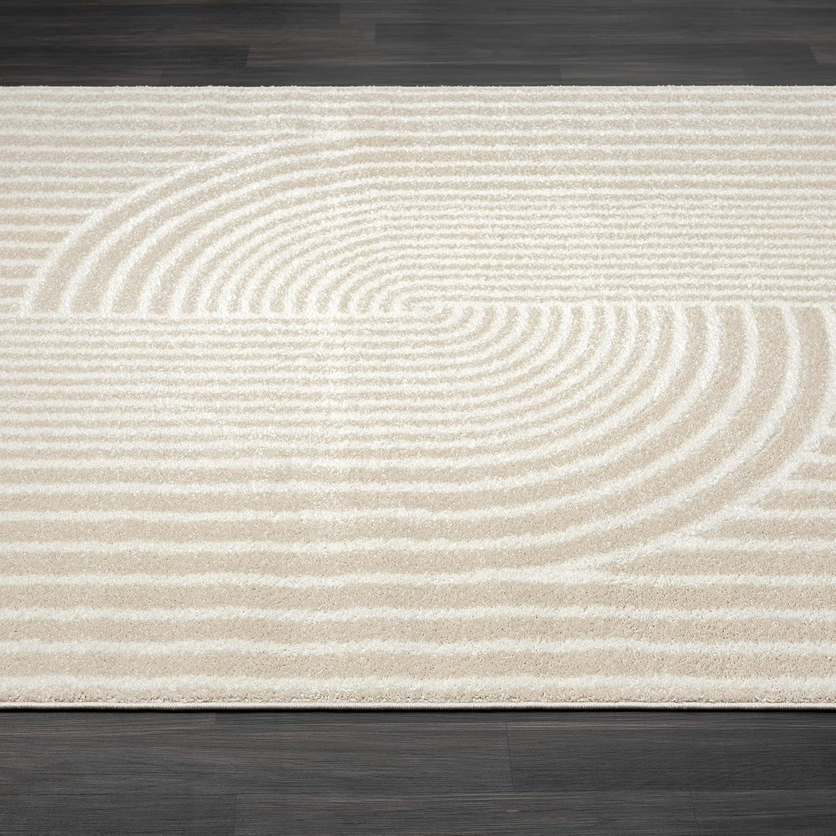 Abani Area Rug for Living Room - Nuevo 2' 6" x 6' Beige Arch Pattern Area Rug, Soft and Durable