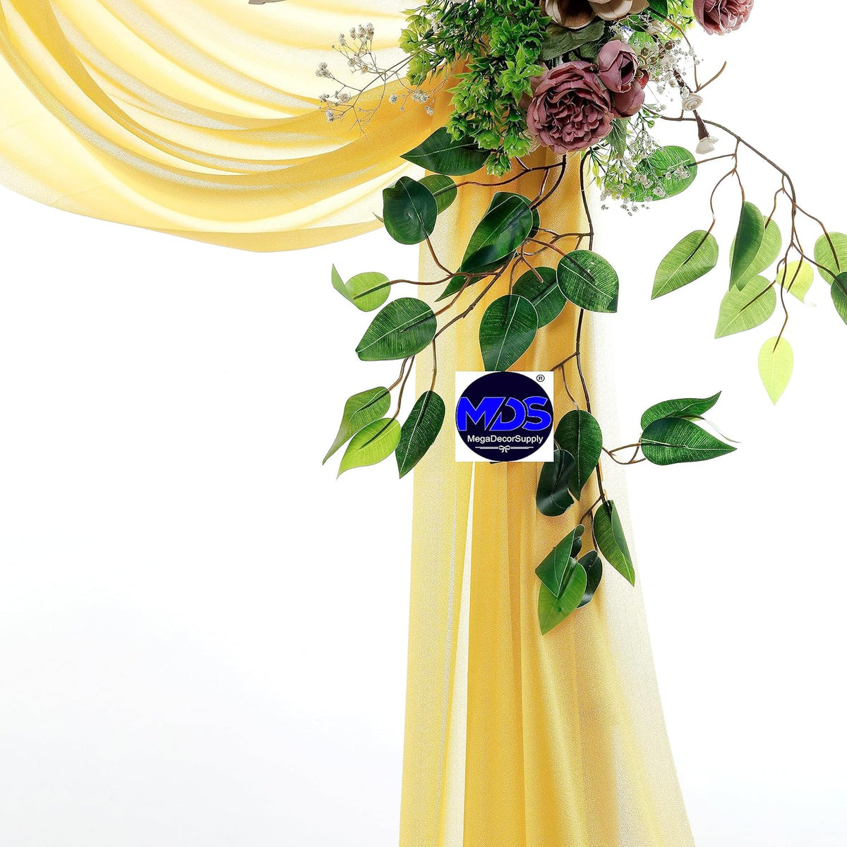 MDS Halloween Chiffon Draping Fabric - 2 Panel, 30" Wide x 50ft Long - Sheer Spooky Arbor & Canopy