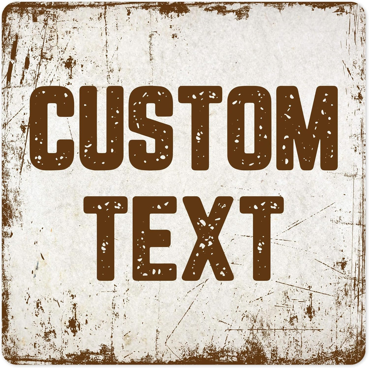 Custom Sign, Custom Street Sign, 11 Font Colors, 13 Font Styles, 4 Hole Options, 22 Sizes, 36x36