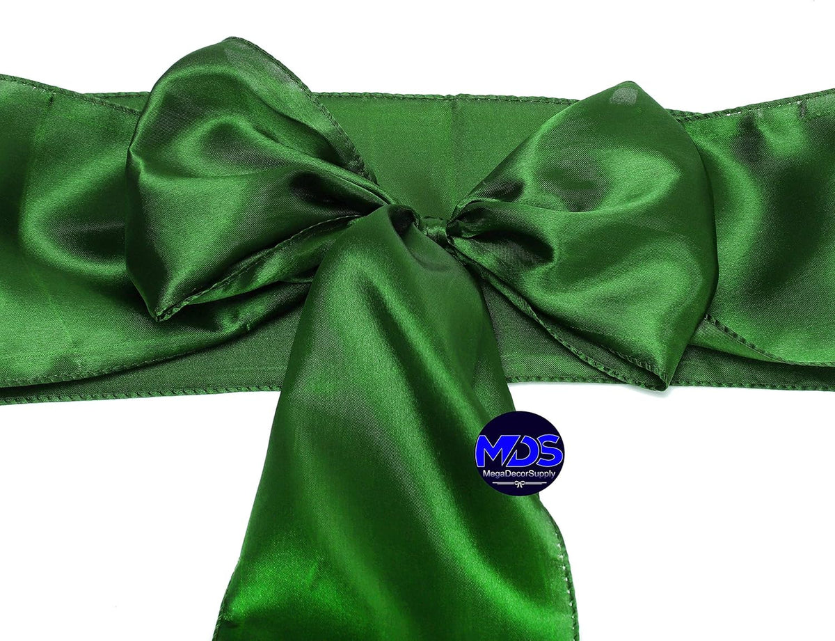 MDS Pack of 300 PCS Satin Chair Sashes Charmeuse Sateen Dining Chair Bows Ribbon Ties Back Sash for