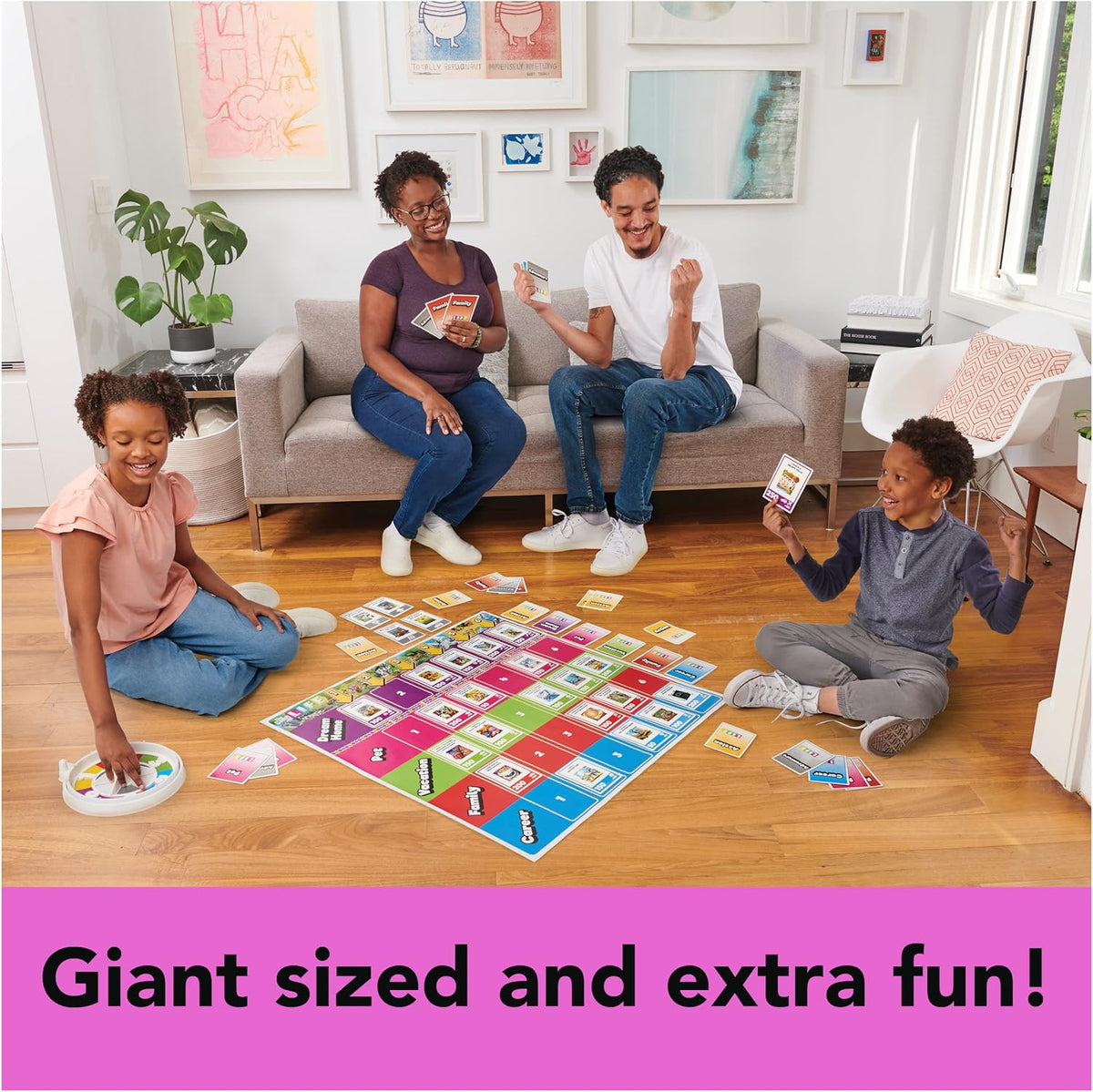 The Game of Life, Giant Edition Family Board Game Indoor/Outdoor Fun Game with Big Oversized