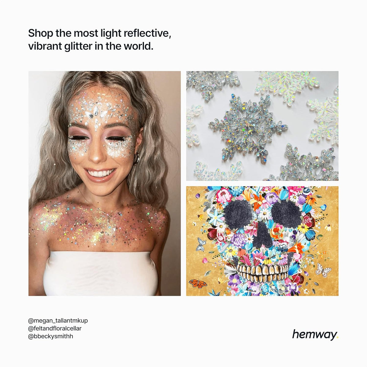 Hemway Eco Friendly Biodegradable Glitter 100g / 3.5oz Bio Cosmetic Safe Sparkle Vegan for Face
