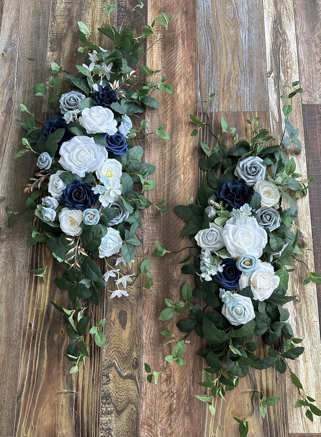 Arch Flower Kit of 2 - Artificial Floral Swag for Wedding Welcome Sign, Reception Ceremony Signs