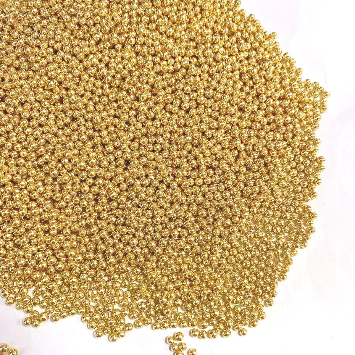 Sentovac Gold Nonpareils Sprinkles Edible 2mm Mini Peals Cake Decorating Sugar Candy Cookie Cake