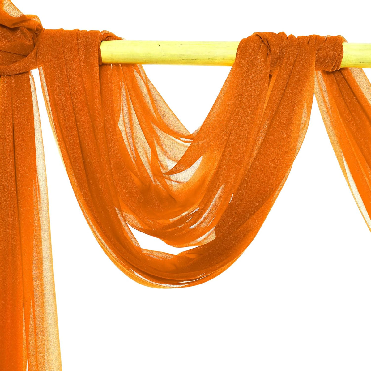 VDS Pack of 2 Panel (30 Inch X 40 Feet) Wedding Arch Draping Fabric Sheer Chiffon Fabric Drapery