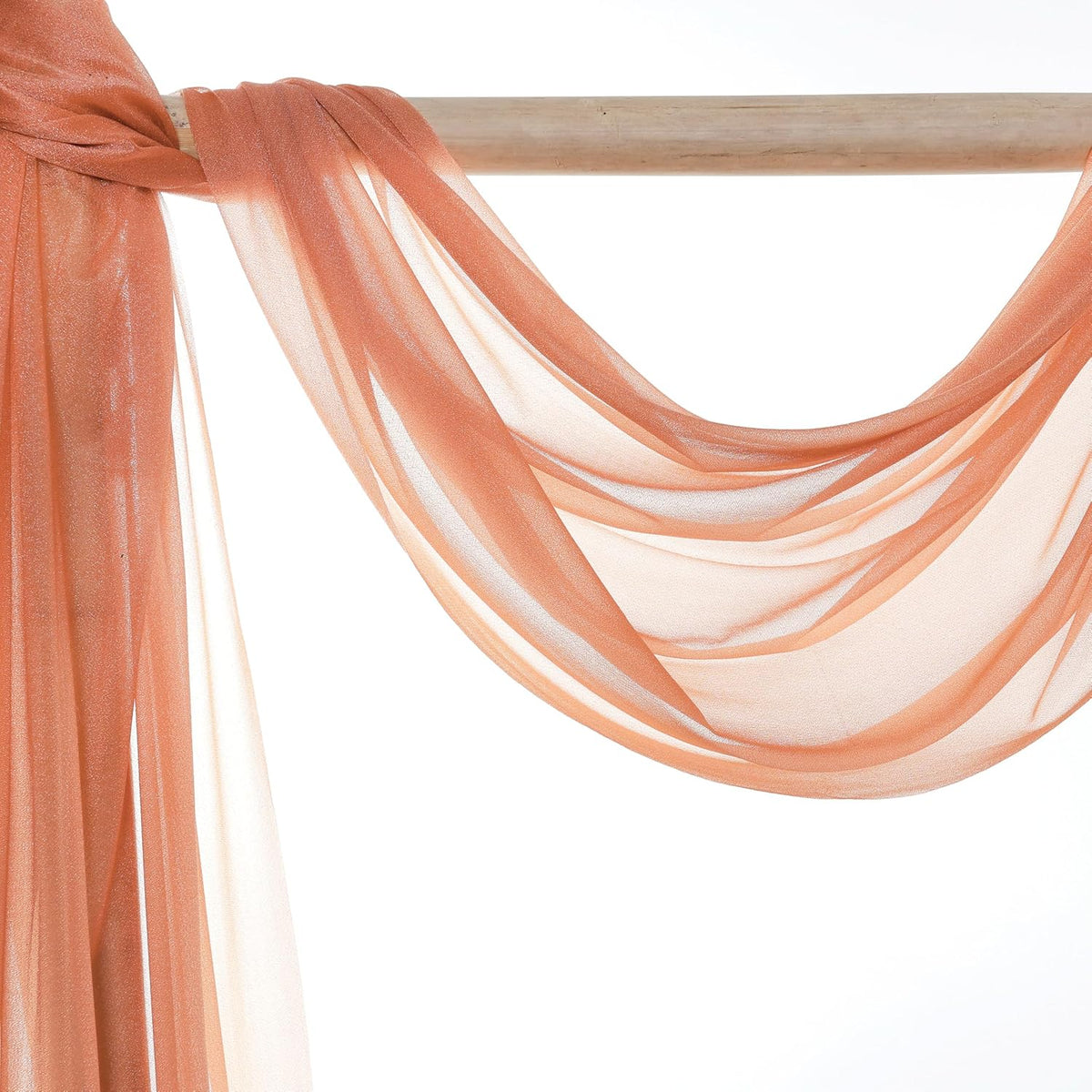 VDS Pack of 1 Panel (30 Inch X 100 Feet) Wedding Arch Draping Fabric Sheer Chiffon Fabric Drapery
