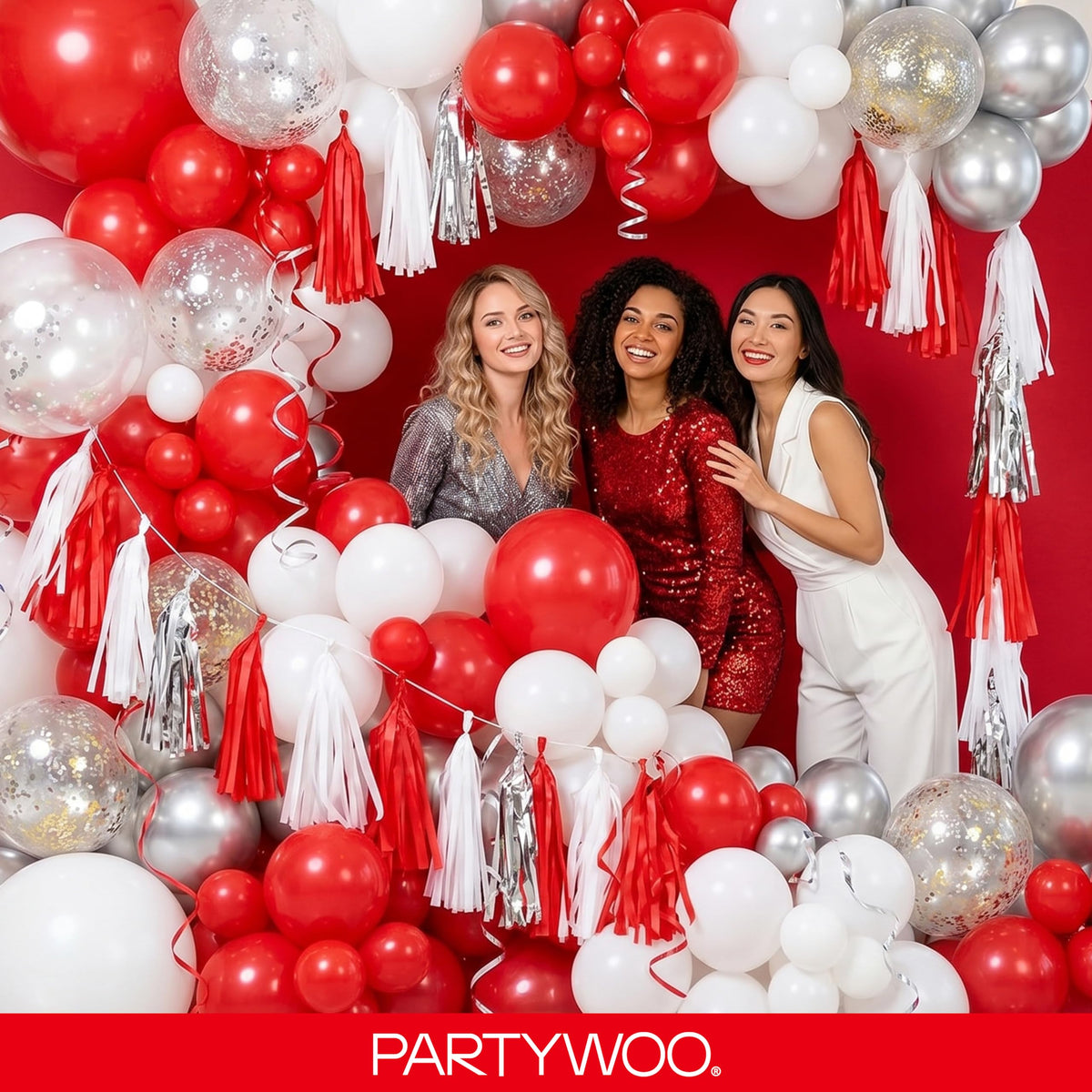 PartyWoo Red Balloons 140pcs Different Sizes of 18 12 10 5 Inch