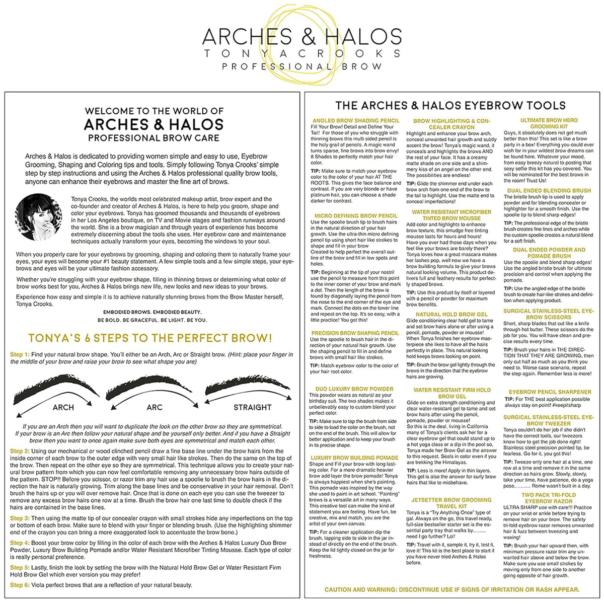 Arches and Halos Duo Luxury Brow Powder - Eyebrow Shaper and Color - Powder Compact with 2 Neutral