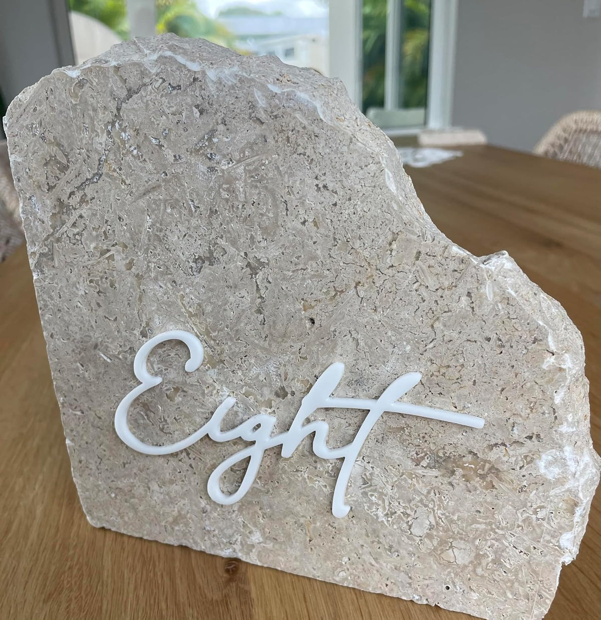 Cursive Wedding Table Number SET, DIY thin modern Black or White acrylic cutouts with silicone glue