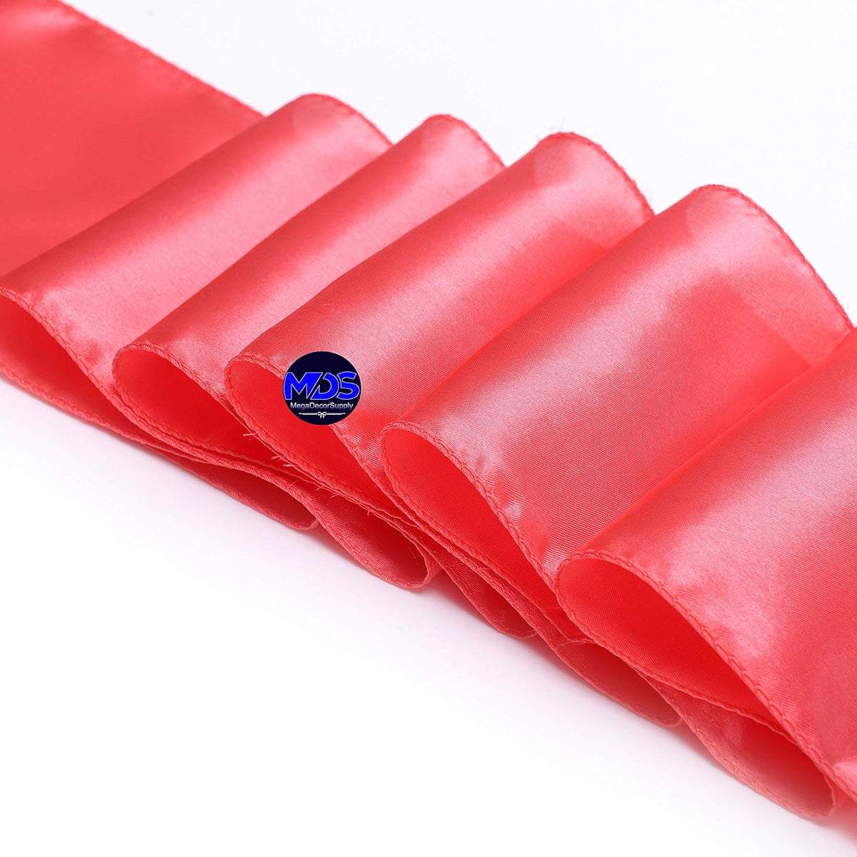 MDS Pack of 50 PCS Satin Chair Sashes Charmeuse Sateen Dining Chair Bows Ribbon Ties Back Sash for