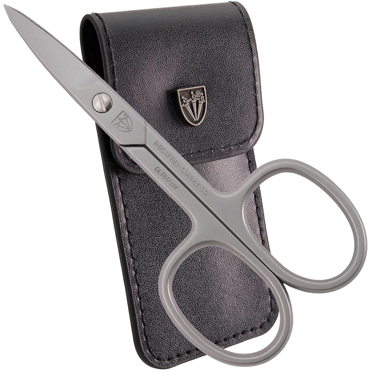 3 Swords Germany - brand quality STAINLESS STEEL INOX STRAIGHT NAIL SCISSORS (1 PIECE) with case