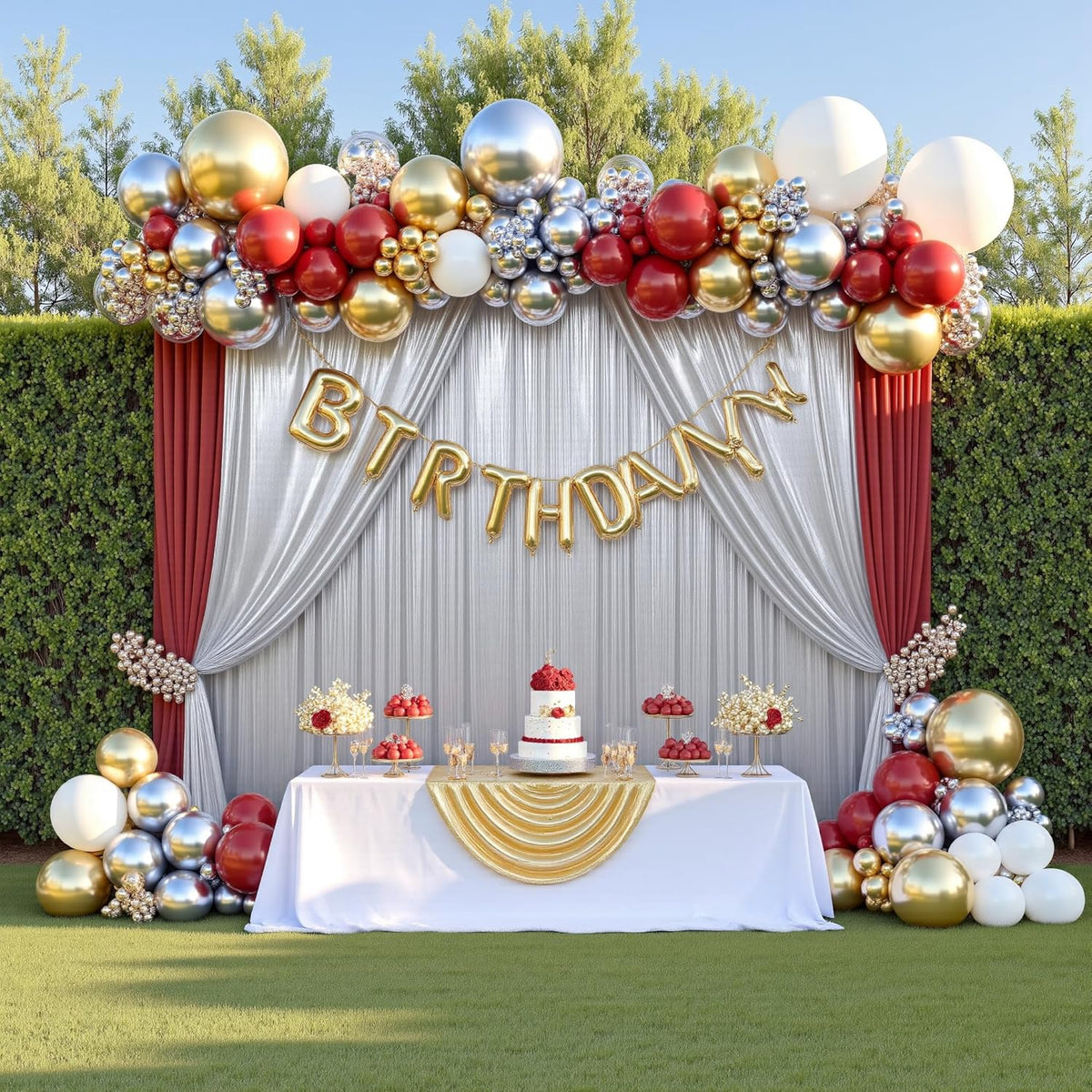 gogoparti 10x10FT Silver Sequin Backdrop Curtain - 2 Panels of 5x10FT Wrinkle-Free Glitter Drapes