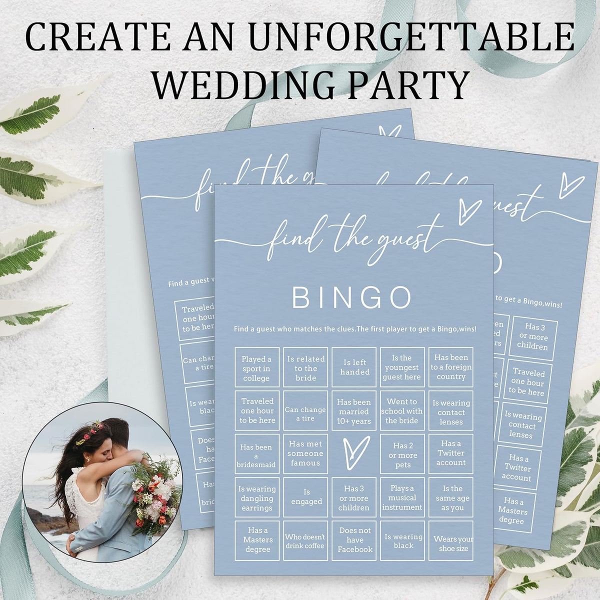 Fun Wedding Shower Bingo 25Pcs Prefilled Find The Guest Bingo Game Cards Engaging Bridal Party