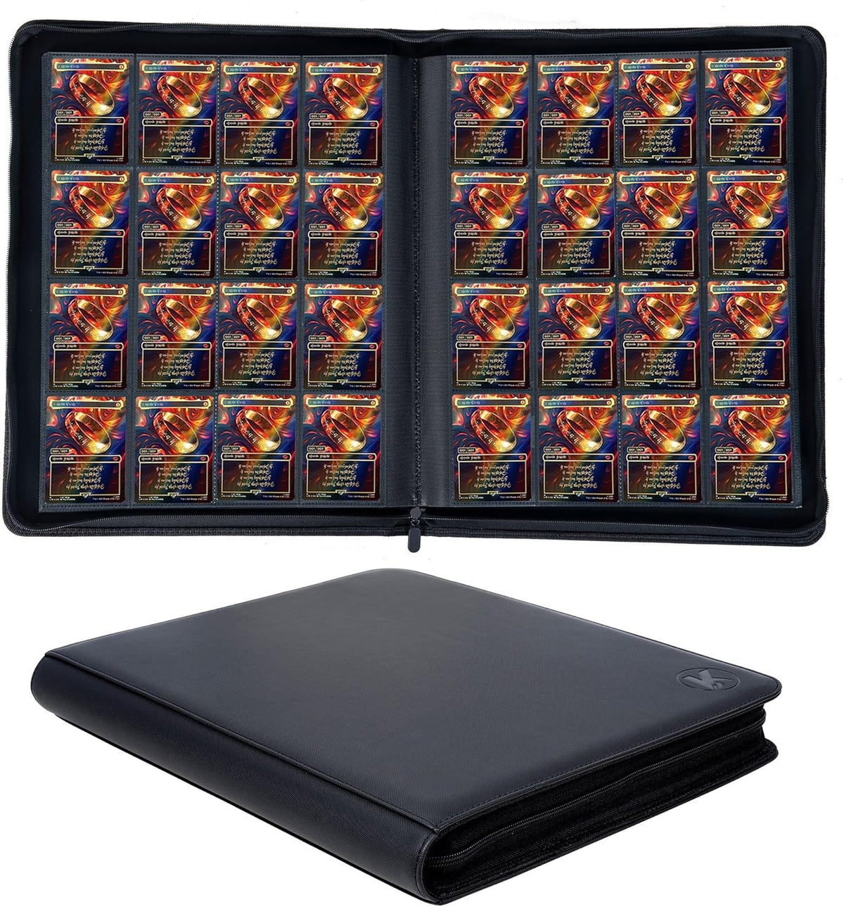 1600+ Pockets Trading Card Binder, 16-Pocket Card Ablum Compatible with MTG,Sports Cards & Other