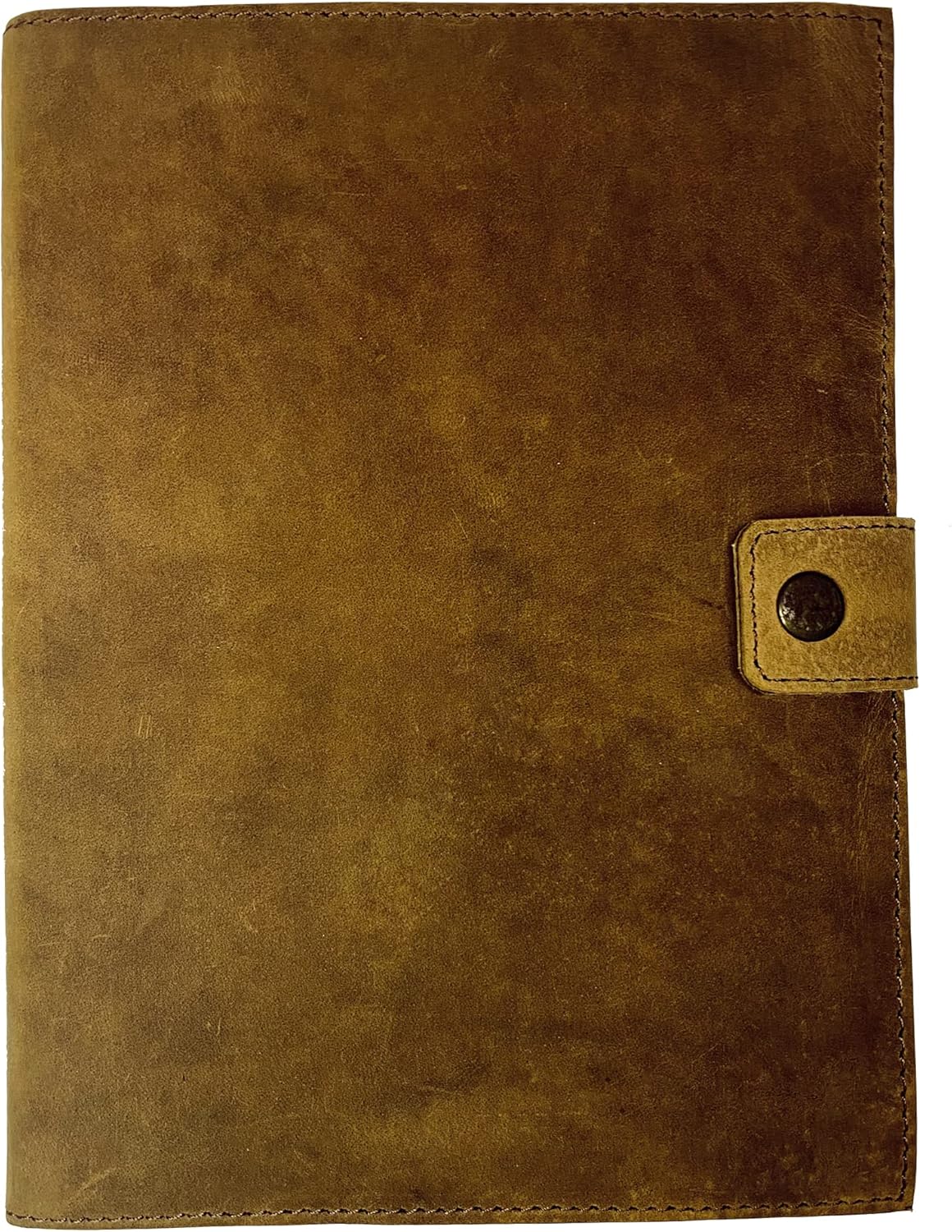 Refillable Leather Journal | Premium Lined A5 Notebook Cover | 200 Ruled Writing Pages | Card
