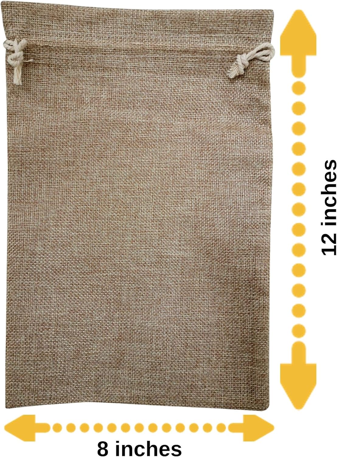 Supply Friend 25 Burlap Bags with Drawstring 8x12 Inch - Reusable Grocery, Household, Kitchen