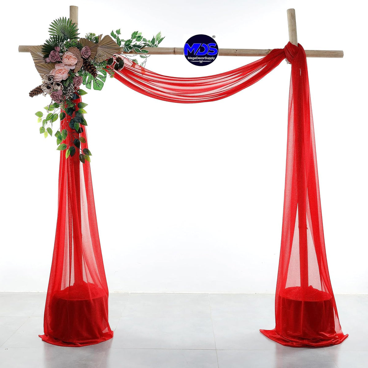 MDS Halloween Chiffon Draping Fabric - 2 Panel, 30" Wide x 50ft Long - Sheer Spooky Arbor & Canopy