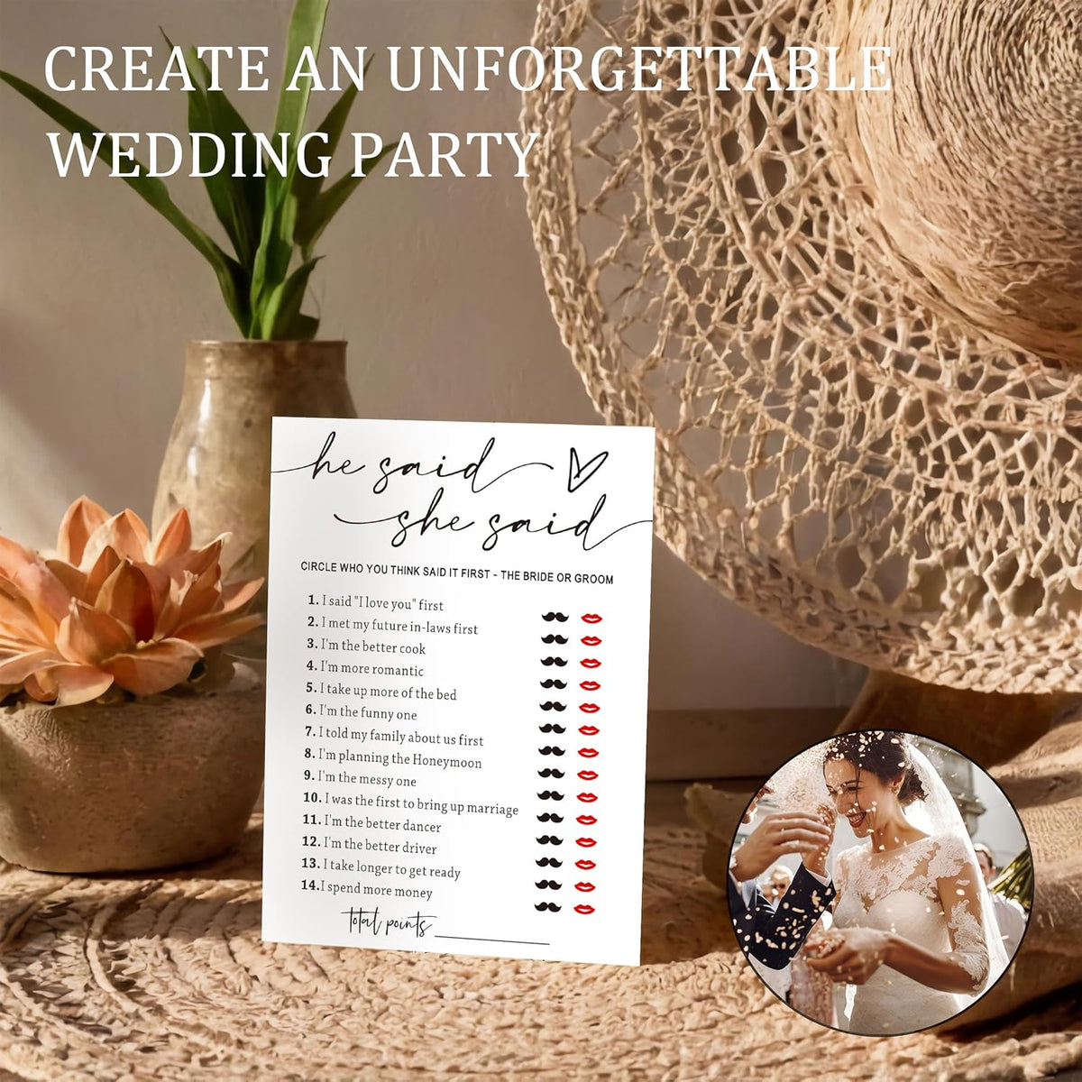 Fun Bridal Shower Games Set 25 Weddin Games Cards He Said She Said with Fun Bride and Groom Trivia