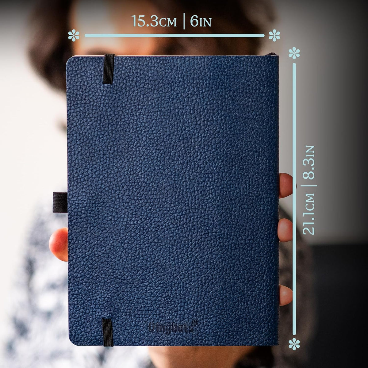 Dingbats A5 Wildlife Dotted Notebook Journal - Premium Vegan Leather Softcover Executive Journal