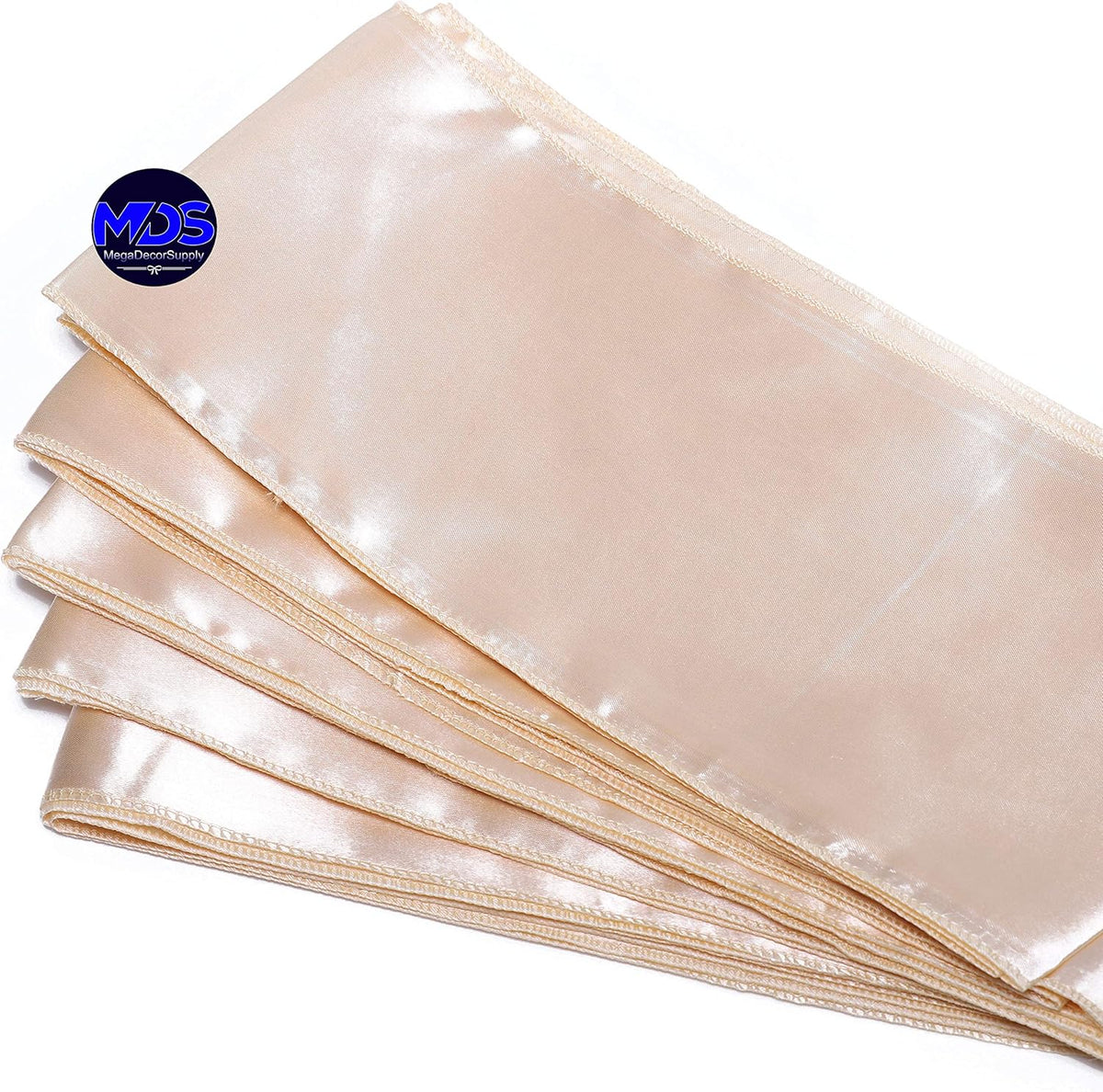 MDS Pack of 50 PCS Satin Chair Sashes Charmeuse Sateen Dining Chair Bows Ribbon Ties Back Sash for