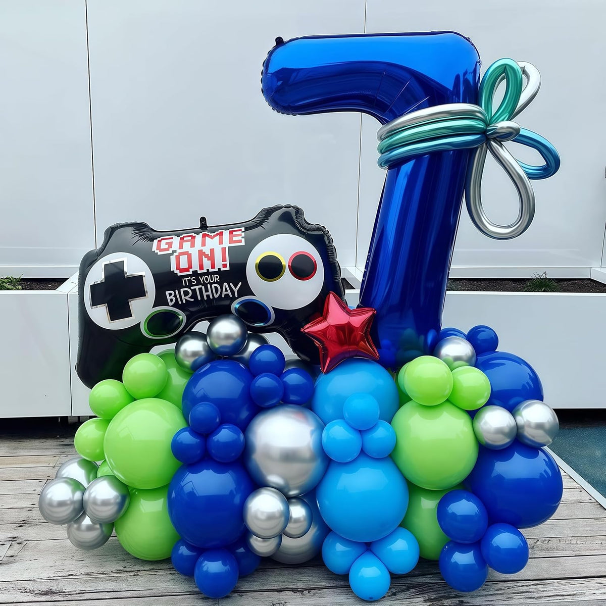 Navy Blue 5 Balloon Number,40 Inch Number 5 Balloon Big Dark Blue 5 Foil Mylar Helium Balloon for